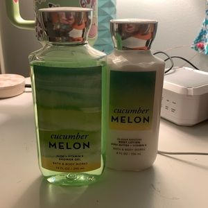 Bath and body works shower gel and body lotion.
